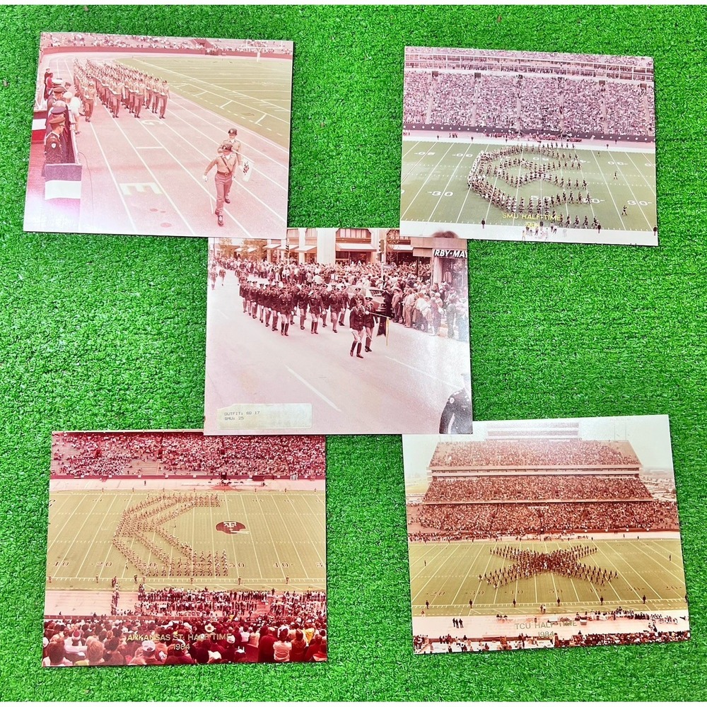 5‎ vintage Texas A&M photos 8X10 Aggie Football pictures Aggie corps 1980s